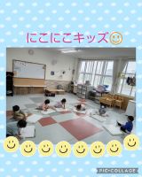 にこにこキッズ☺️今日は雨でお出かけできなかったので、お部屋でお絵描きをしました🎵