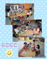 にこにこくみ☺️参観日にお越しいただきありがとうございました✨あの後、みんなでおもちゃで遊んだり年長さんの活動を覗いて楽しみました！お昼もご機嫌に食べていましたよ😆
