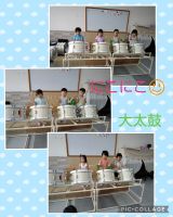 にこにこくみ☺️音楽がありました！力一杯叩いて大きな音を鳴らしていましたよ😆🎶