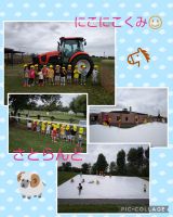 にこにこくみ☺️さとらんどに行ってきました！動物を見たり、ぴょんぴょんするところで遊んだり盛りだくさんなお出かけでした😆🎶