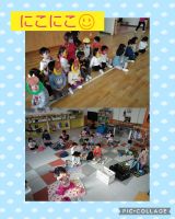 にこにこくみ☺️豆まきをしました！鬼が帰って放心状態でした😁おうちでの豆まきも楽しんでくださいねー！