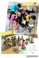 にじくみ🌈みんなが楽しみにしていた音楽がありました🎵小太鼓を叩いて楽しんだ後、何と園長先生がトランペット🎺を吹いてくれました❗️一人ひとり実際に触らせて貰えて、とっても大喜びでしたよ😆