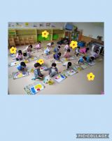 ぞうくみ🐘年中になって初めて絵の具を使って絵を描きました✨「赤でいちごを描こうかな」「青い車を描きたい！」など、描きたいものがいっぱいでワクワクの時間でした😊後片付けもとても綺麗にできましたよ✨