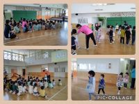 今日は全園児で、避難訓練を行いました。口にタオルを当てて、素早く避難していました！園長先生と「おはしもち」の約束事もしっかり覚えることができましたよ✨