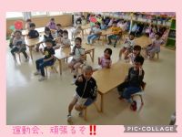 さくらくみ🌸いよいよ明日は運動会です！年長としての運動会、期待とやる気に満ち溢れて今日まで練習してきました✨子ども達の頼もしい、そして可愛い姿を、どうぞお見逃しなく‼️晴れますように🌞🌞