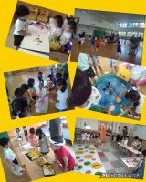 1学期最後の日に夏らしいことをしよう！と、全園児でおまつりごっこを行いました☀️「いらっしゃいませ！」と元気一杯の声が飛び交い、とても活気があって楽しんでいました✨終業式後には年長さんの和太鼓に合わせて盆踊りを踊りましたよ🎵2学期もたくさん楽しいことをしましょうね😊