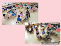 さくらくみ🌸先日、教材切りをしました✂️完成したもので楽しそうに遊んでいましたよ🐭