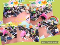 にじくみ🌈お部屋で「大根抜き」をして遊びました✨「大根、1本おくれ🎶」「まだ芽が出ないよ😊」と歌う声も元気に、絶対抜かれないぞ!と頑張る子、スムーズに抜かれ、今度は抜く方にまわる子、とても楽しく遊んでいましたよ。