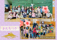 きりんくみ🦒今日はおもちつきでした！1人5回ずつついて、たくさん盛り上がりました🎶明日から冬休みですが、怪我や風邪に気をつけて過ごしてくださいね😊三学期も素敵な思い出をいっぱい作りましょうね✨