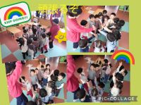 にじくみ🌈明日のキラキラ🌟フェスティバルに向けて、今日は最後の練習でした✨「ドキドキするね😃」「頑張る☺️」と気持ちを高めていました!!ご家族の皆さんに見てもらえるのを楽しみにしています。格好いい真剣な姿、笑顔の可愛い姿をお楽しみにしてください🎵