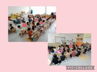 さくらくみ🌸幼稚園最後の音楽は、みんなの鍵盤ハーモニカと園長先生のチューバのセッションでした🎵今まで様々な楽器に触れ、演奏する楽しさをたくさん教えていただき、みんな音楽が大好きになりました。園長先生、ありがとう‼️